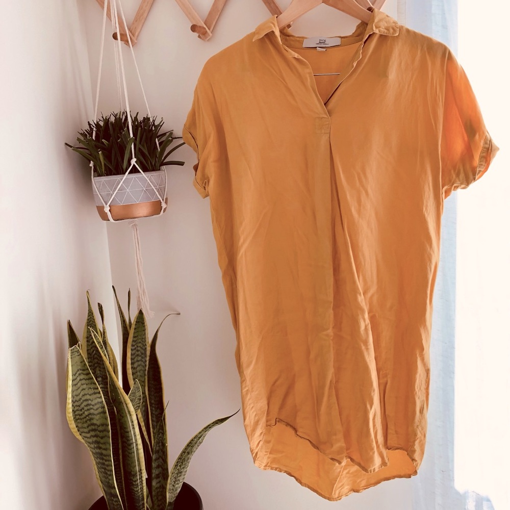 Yellow shirt dress!